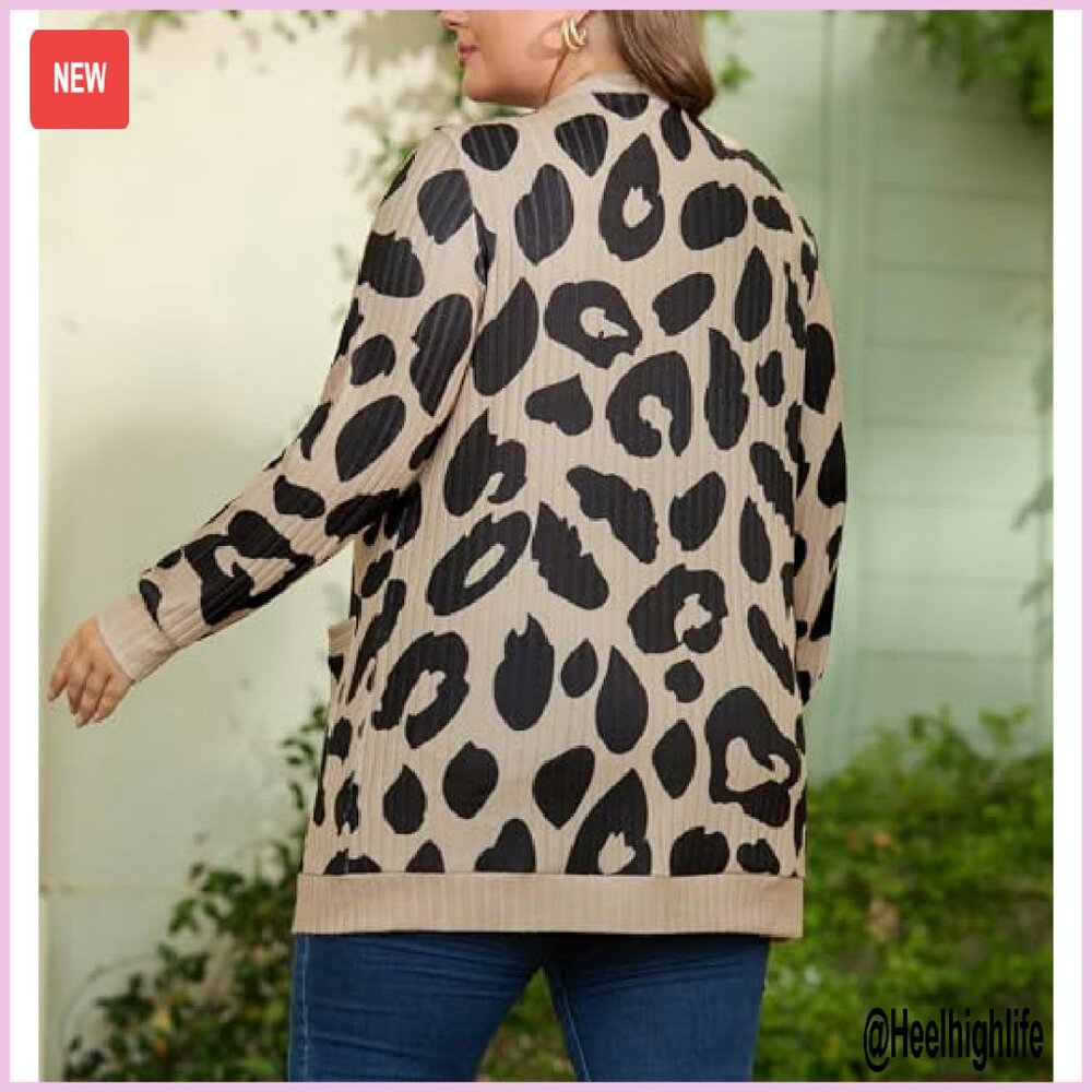 Plus Size Cardigan Open Front Button Down Sweater… - image 4